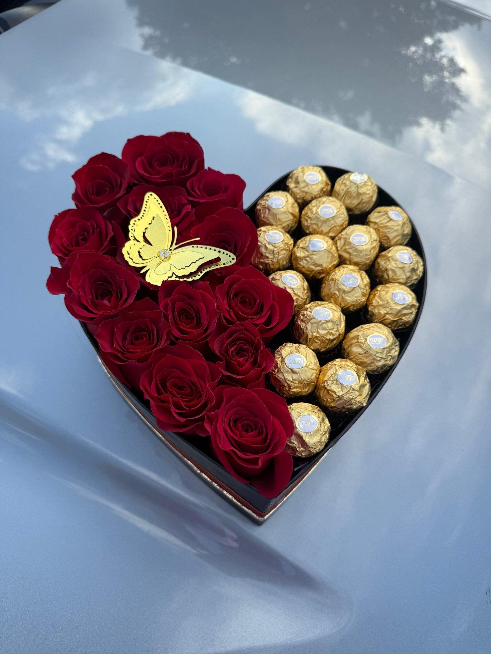Golden Rose Heart